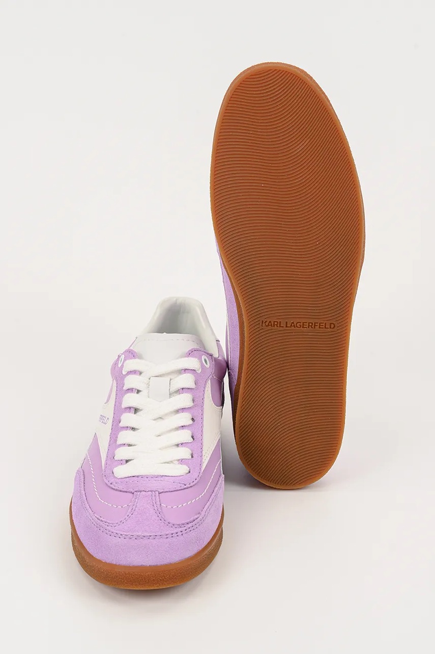 Δερμάτινα αθλητικά παπούτσια Karl Lagerfeld KANDIDATE χρώμα: μοβ, KL63855 φωτογραφία