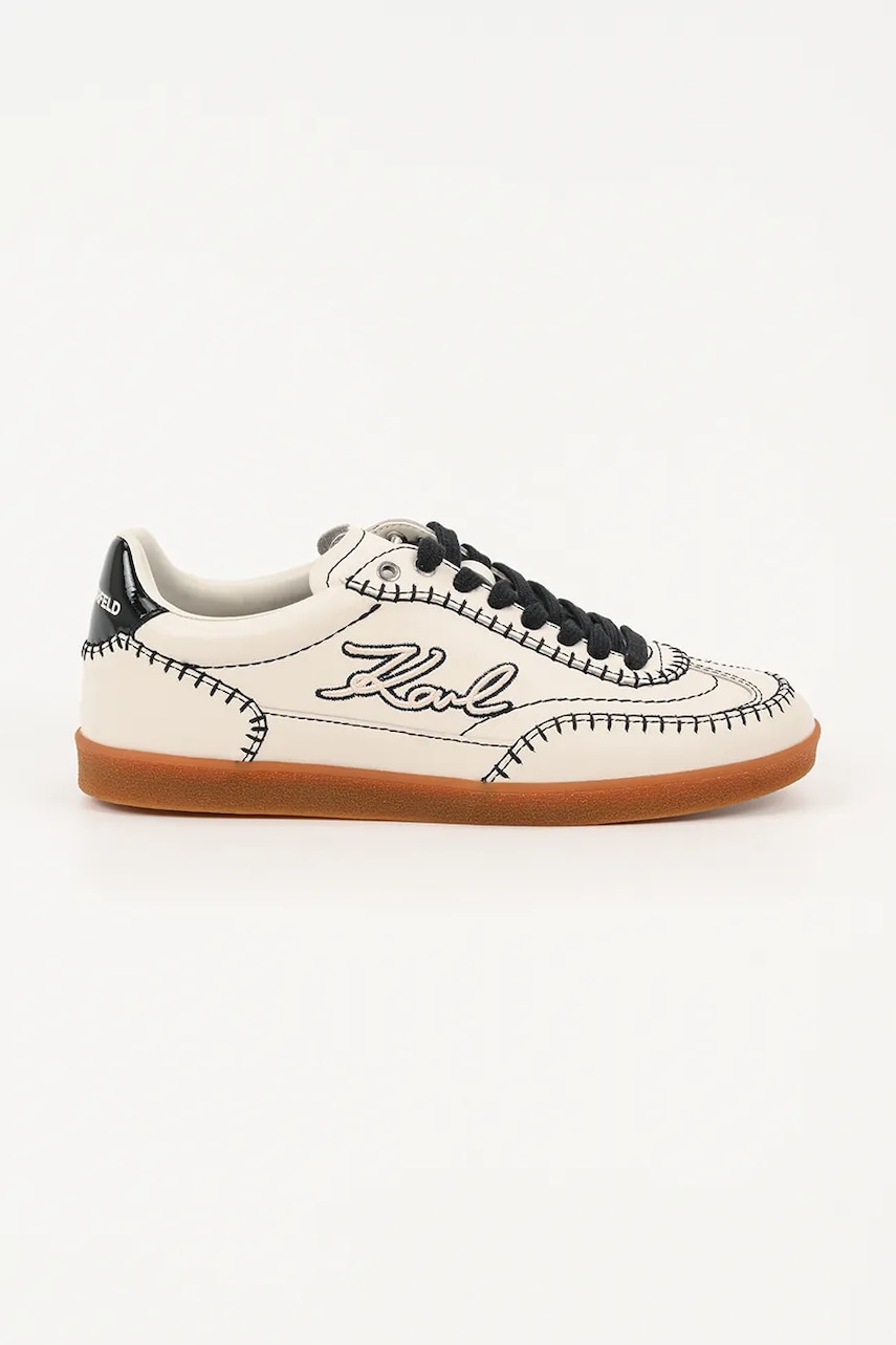 Karl Lagerfeld sneakers din piele KANDIDATE culoarea bej, KL63810A