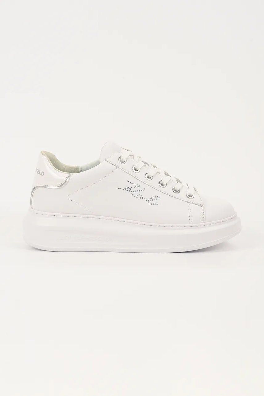 Karl Lagerfeld sneakers din piele KAPRI culoarea alb, KL62518