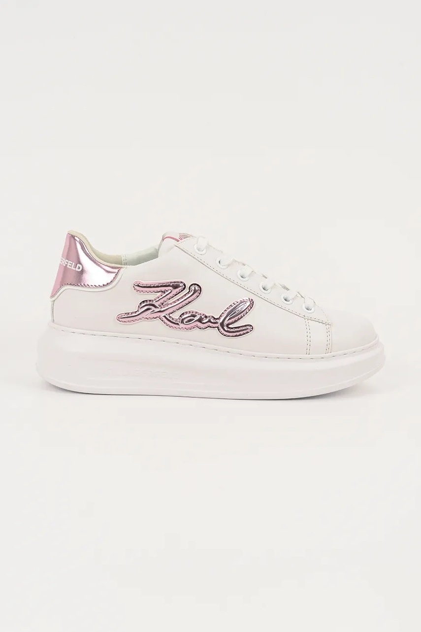 Karl Lagerfeld sneakers din piele KAPRI culoarea alb, KL62511A