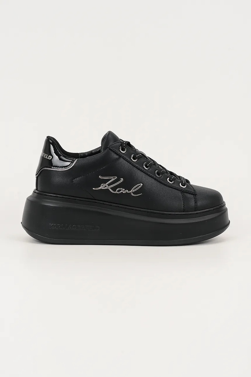 Karl Lagerfeld sneakers din piele ANAKAPRI culoarea negru, KL63513
