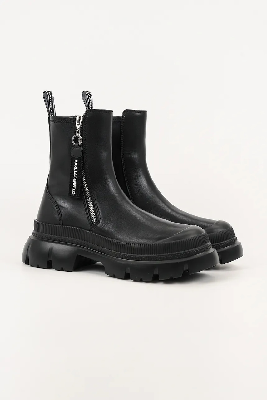 Ботинки Karl Lagerfeld TREKKA MAX цвет чёрный на плоском ходу KL43565 Ботинки Karl Lagerfeld TREKKA MAX цвет чёрный на плоском ходу KL43565