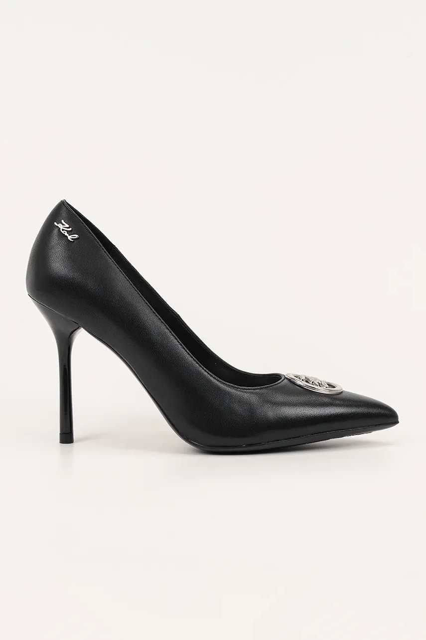 Karl Lagerfeld stilettos de piele SARABANDE culoarea negru, KL30917A