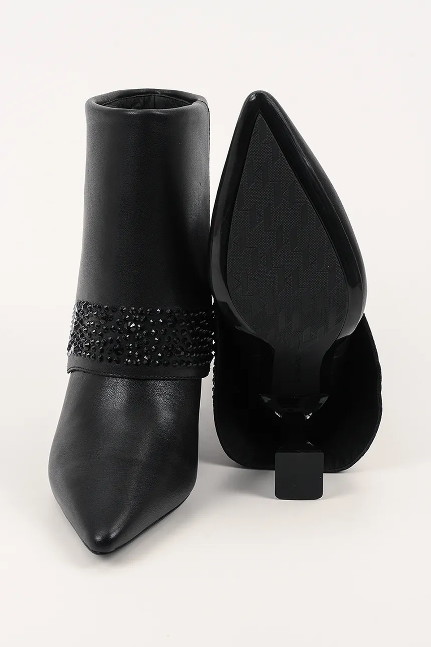 Σουέτ μπότες Karl Lagerfeld DEBUT II γυναικείες, χρώμα: μαύρο, KL32043 φωτογραφία