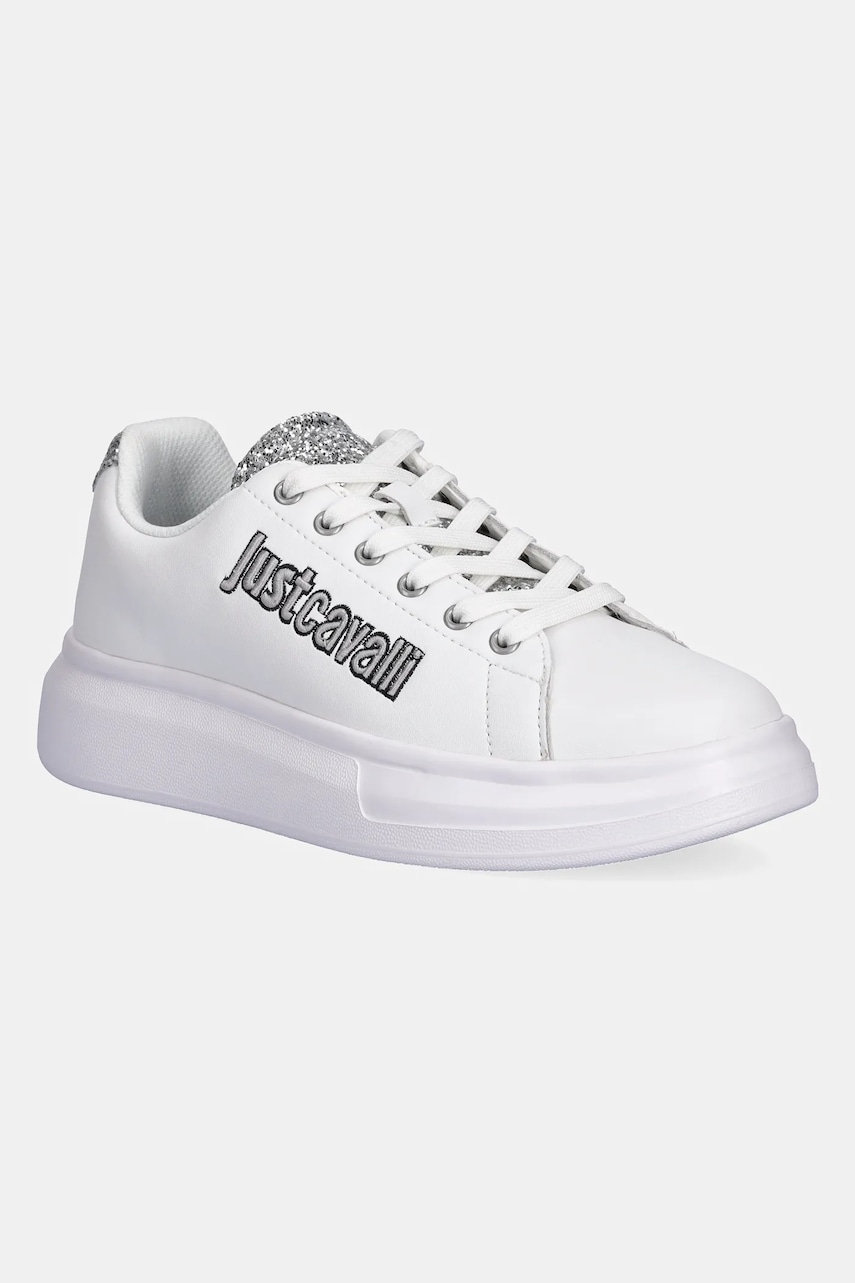 Just Cavalli sneakers din piele culoarea alb, 79RA3SB3ZPB46003