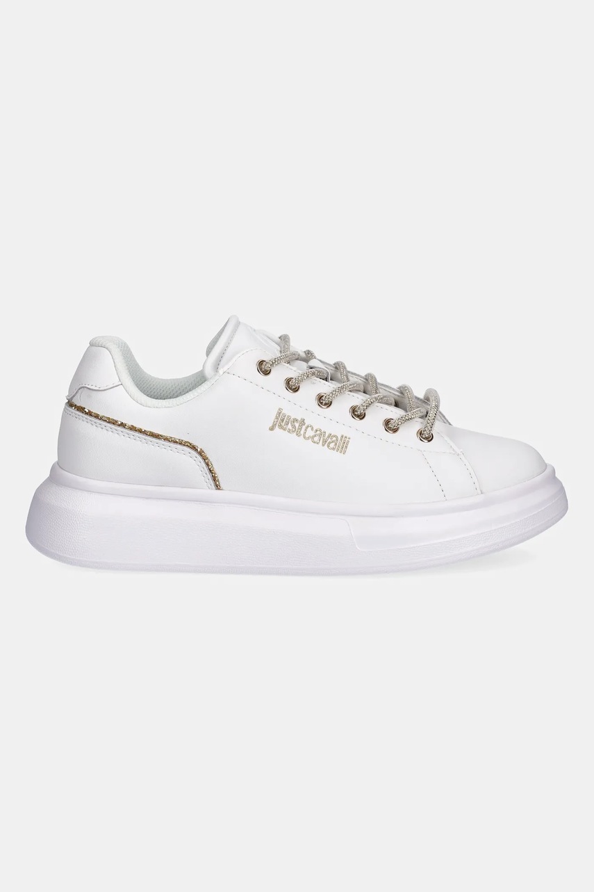 Кожаные кроссовки Just Cavalli цвет белый 79RA3SB1ZPB59003