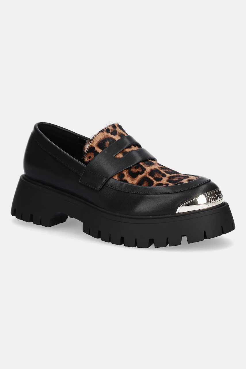 Just Cavalli mocasini culoarea negru, cu toc plat, 79RA3S88ZSD18LS1
