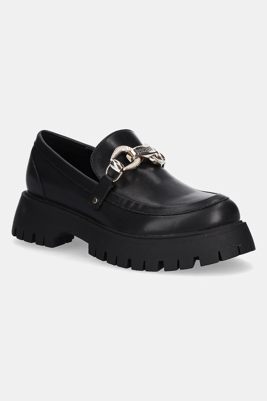 Just Cavalli mocasini culoarea negru, cu platforma, 79RA3S81ZS984899