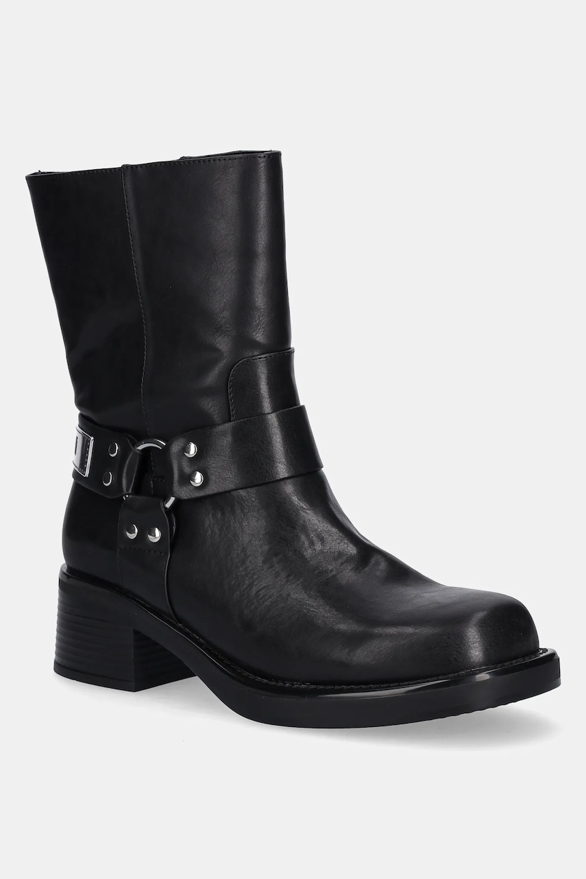 Just Cavalli botine culoarea negru, cu toc drept, 79RA3S91ZSD61899
