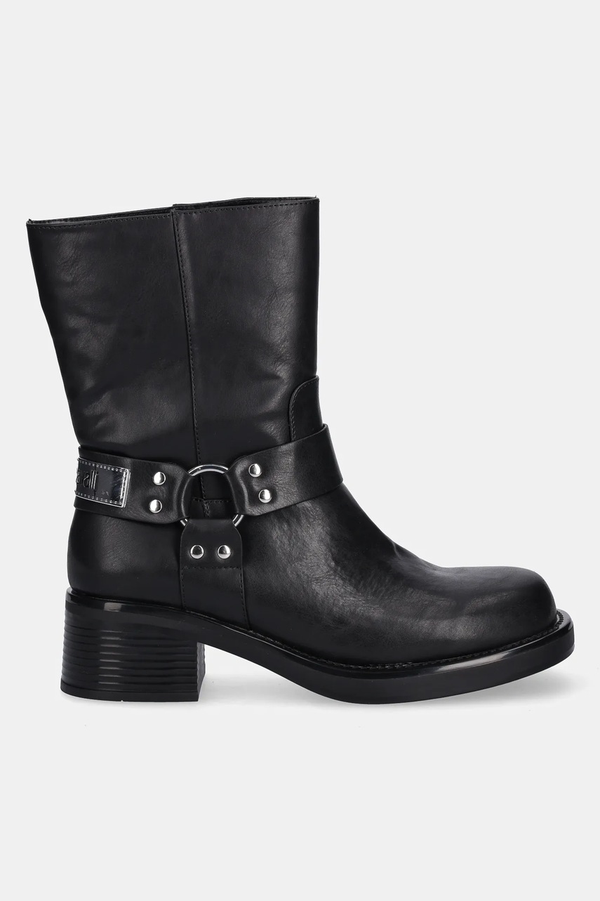 Полусапожки Just Cavalli цвет чёрный каблук кирпичик 79RA3S91ZSD61899