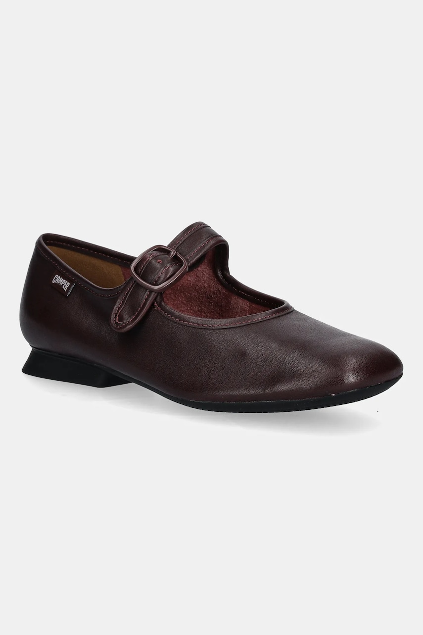 Camper balerini de piele Casi Myra culoarea bordo, K201629-011