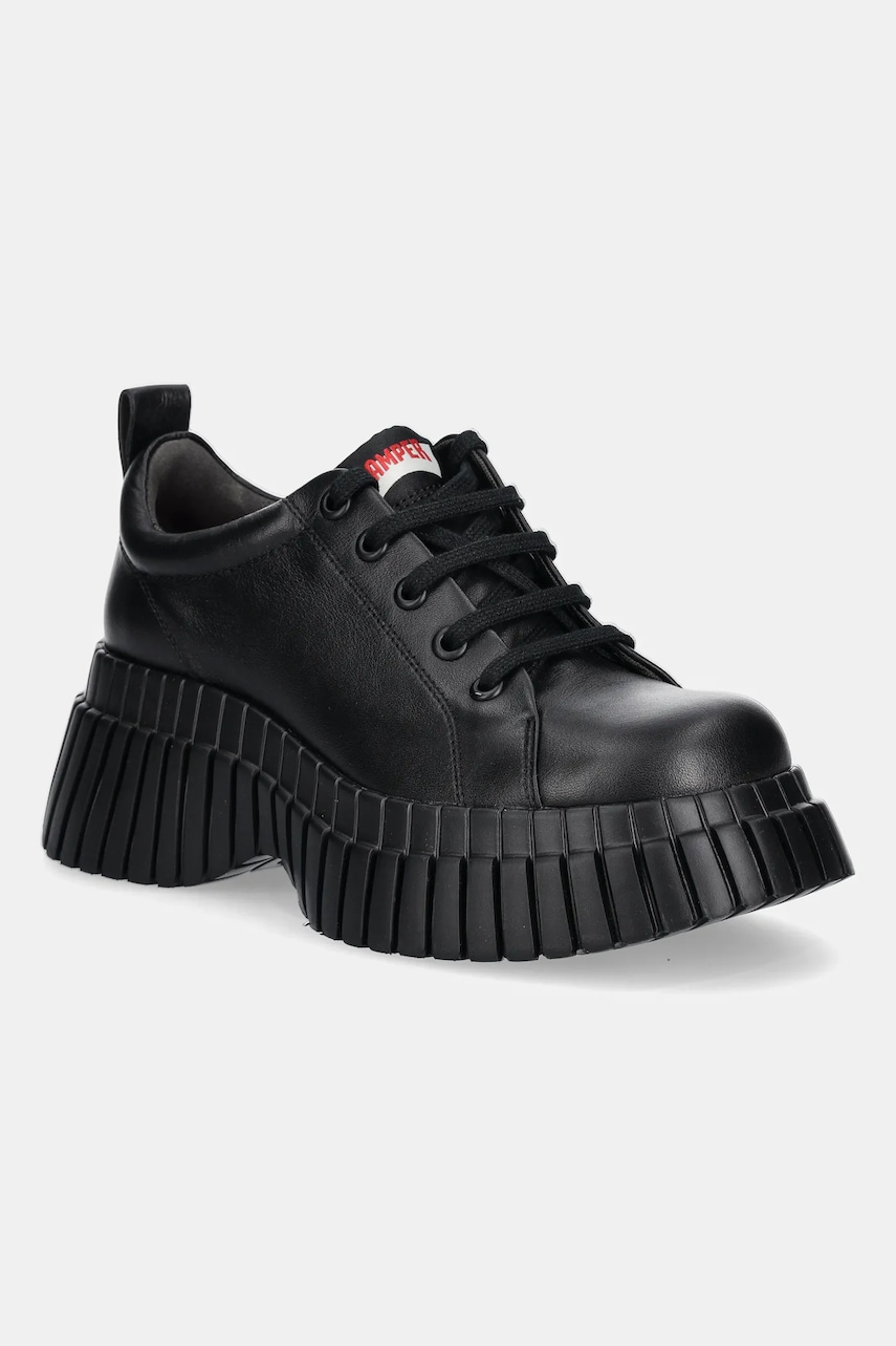 Camper pantofi de piele Pix BCN culoarea negru, cu platformă, K201807-002