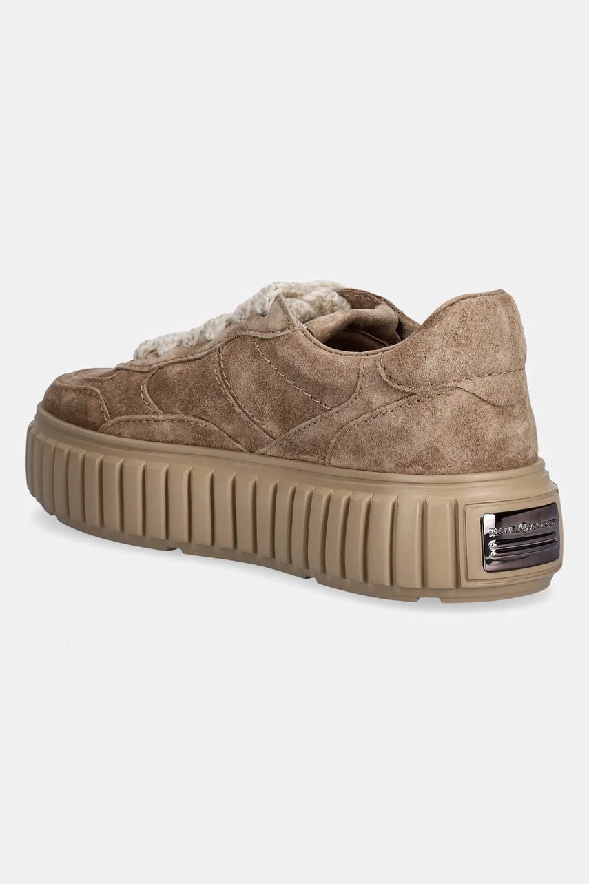 Σουέτ αθλητικά παπούτσια Kennel & Schmenger Zap χρώμα: μπεζ, 61-25830.666 φωτογραφία