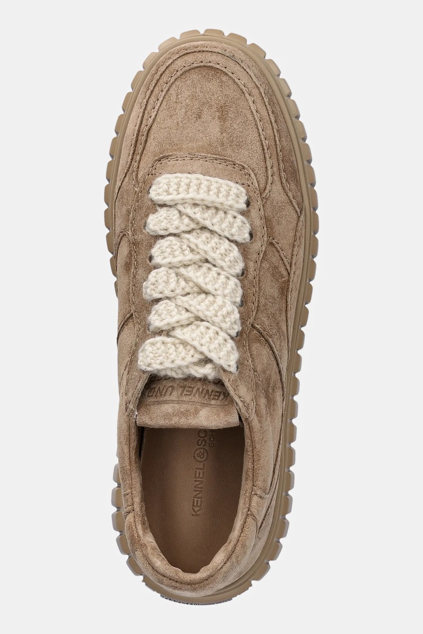 Σουέτ αθλητικά παπούτσια Kennel & Schmenger Zap χρώμα: μπεζ, 61-25830.666 φωτογραφία