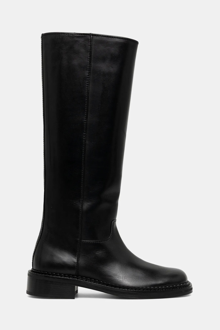 Кожаные сапоги Kennel & Schmenger Alora цвет чёрный на плоском ходу 61-41040.220