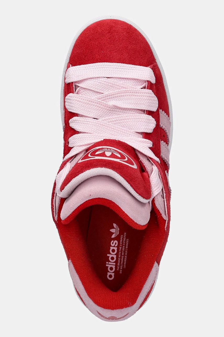 Σουέτ αθλητικά παπούτσια adidas Originals Campus 00S Double χρώμα: κόκκινο, JQ5743 φωτογραφία