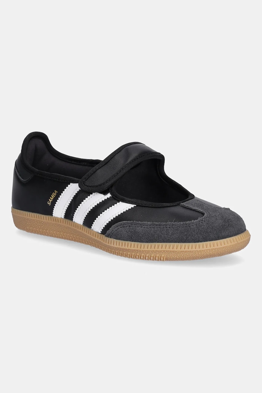 adidas Originals balerini de piele Samba Jane culoarea negru, JQ6445