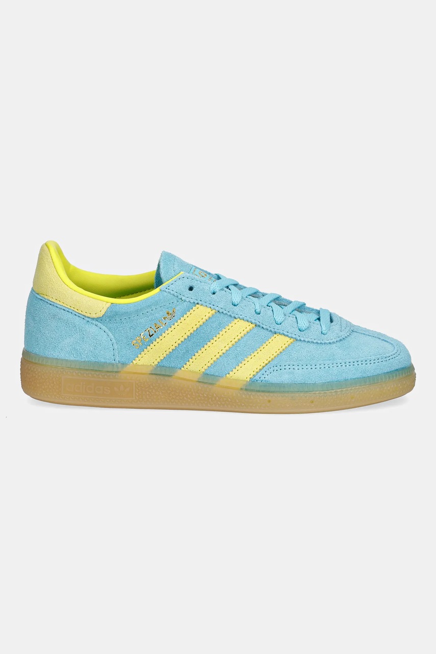 Замшевые кроссовки adidas Originals Handball Spezial цвет бирюзовый JR7351