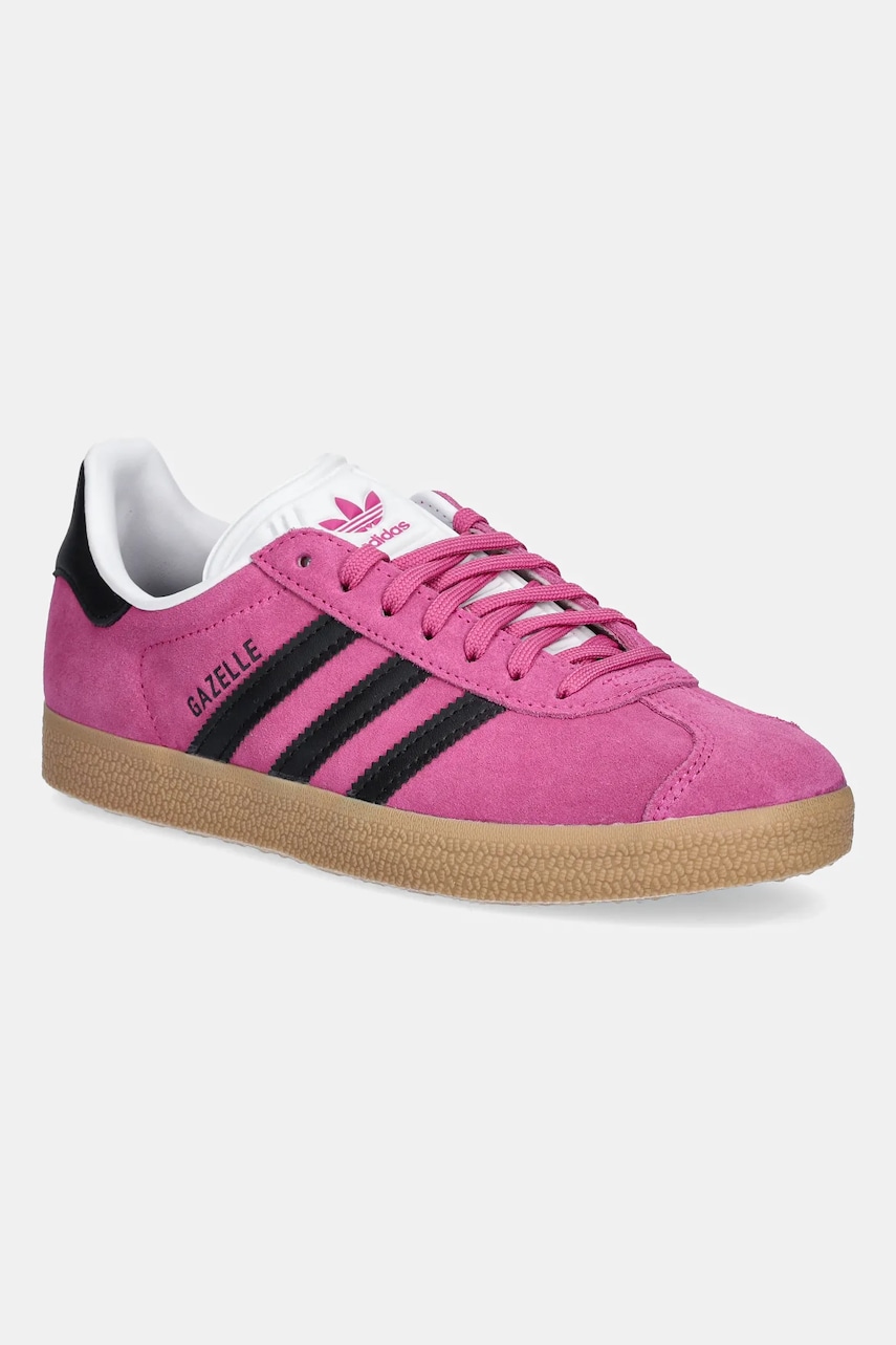 adidas Originals sneakers din piele întoarsă Gazelle culoarea roz, JS1382