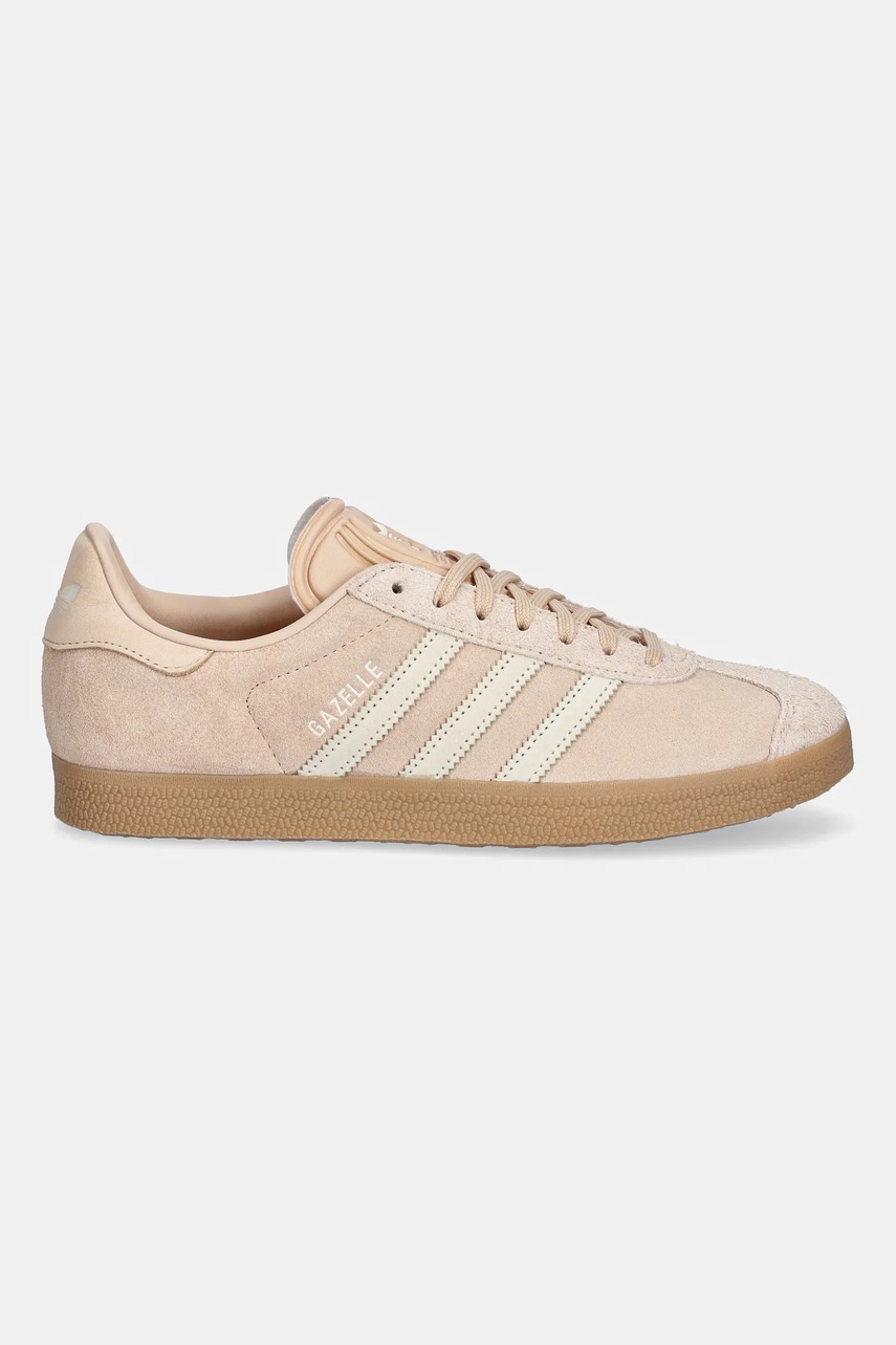 Замшевые кроссовки adidas Originals Gazelle цвет бежевый JS1384 Замшевые кроссовки adidas Originals Gazelle цвет бежевый JS1384