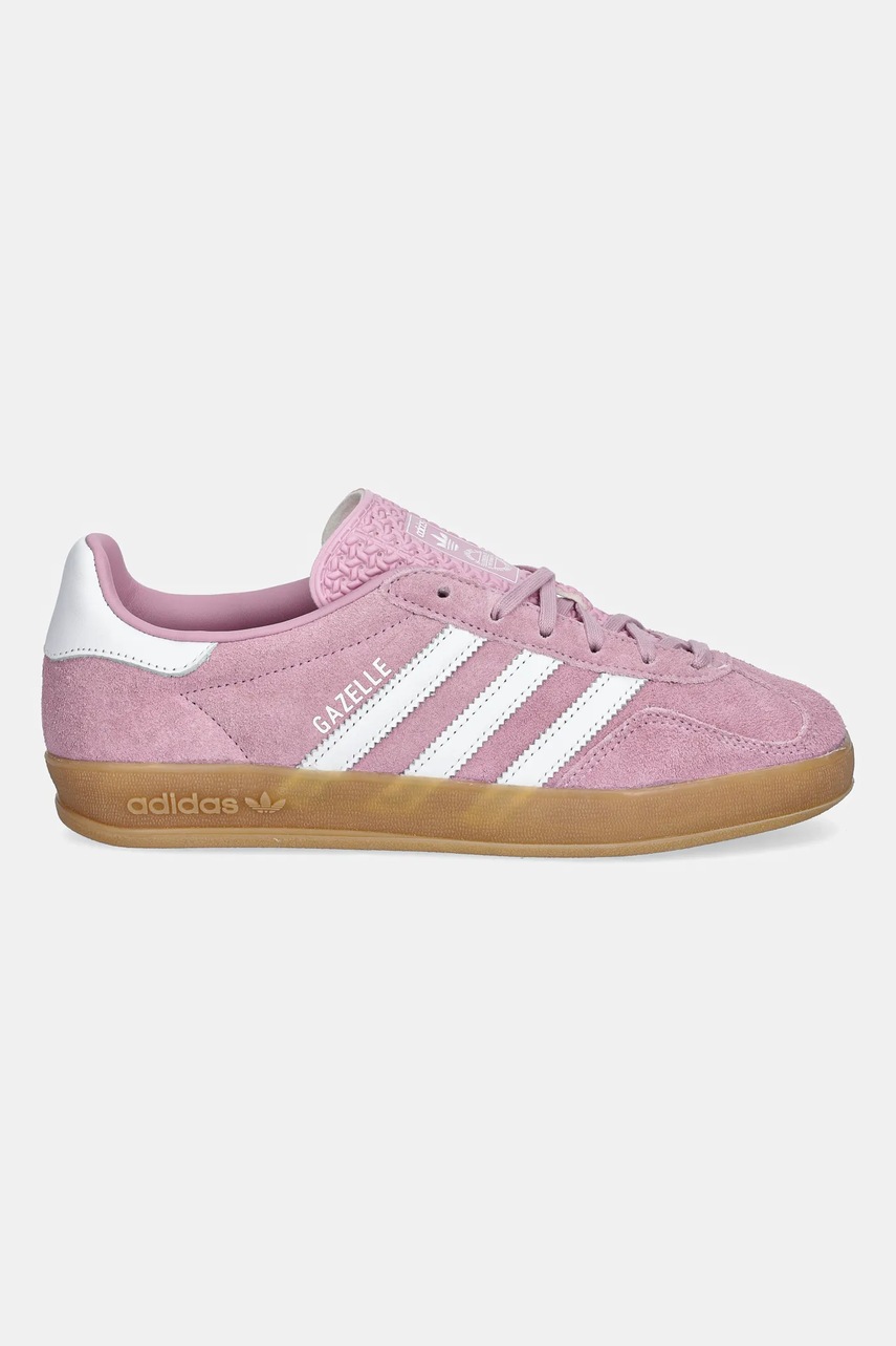 Замшевые кроссовки adidas Originals Gazelle Indoor цвет фиолетовый JS1395