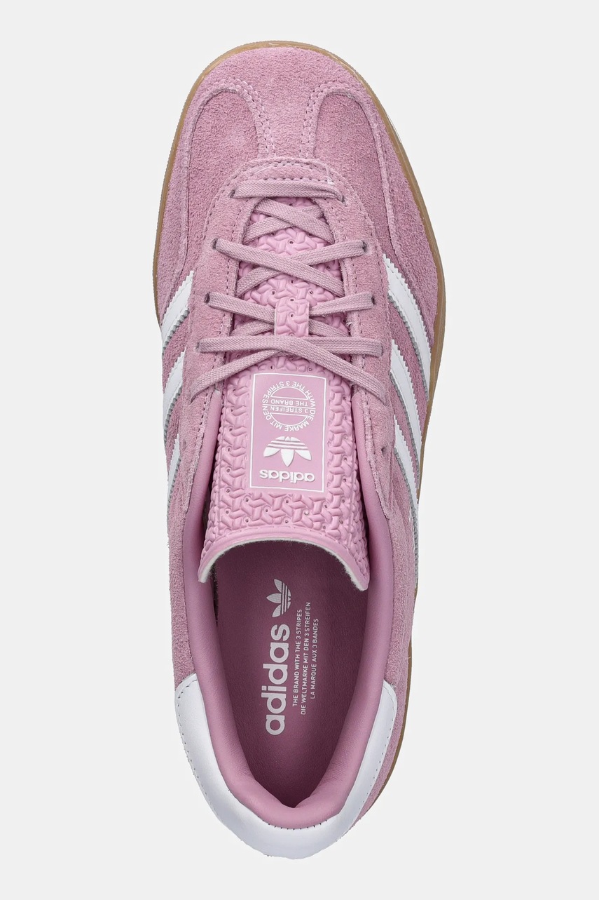 Σουέτ αθλητικά παπούτσια adidas Originals Gazelle Indoor χρώμα: μοβ, JS1395 φωτογραφία