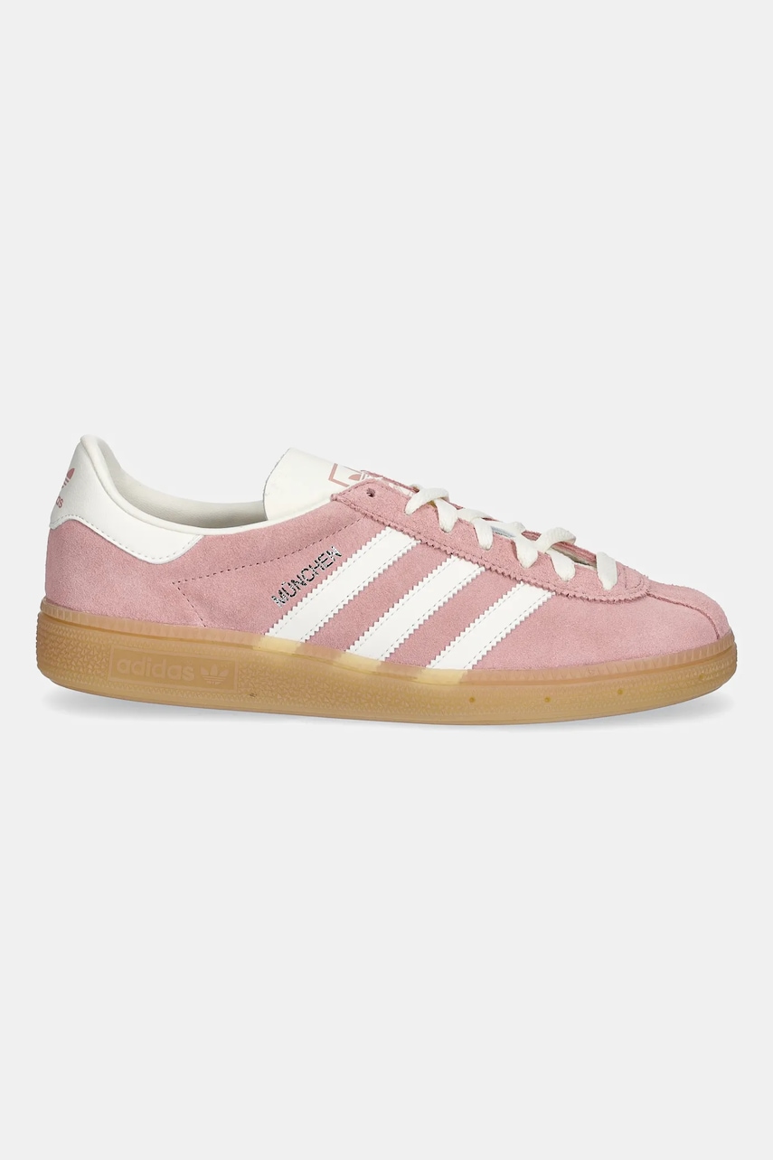 Замшевые кроссовки adidas Originals Muenchen цвет розовый JS3992 Замшевые кроссовки adidas Originals Muenchen цвет розовый JS3992