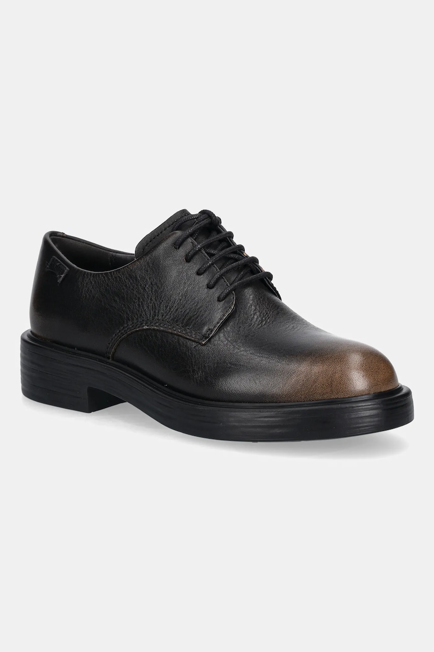 Camper pantofi de piele Dean culoarea negru, cu toc plat, K201684-017