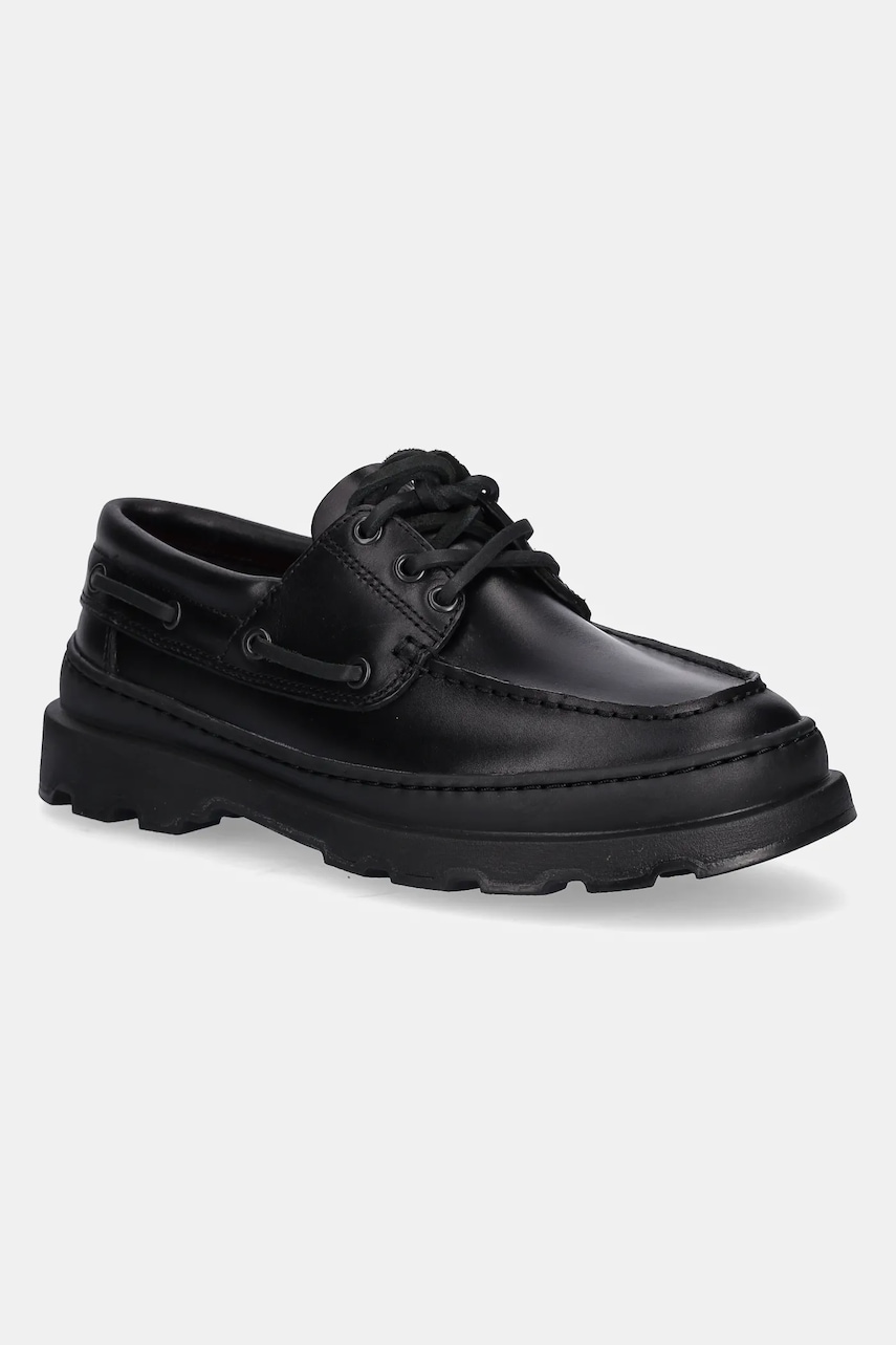 Camper pantofi de piele Brutus+ culoarea negru, cu toc plat, K201840-002