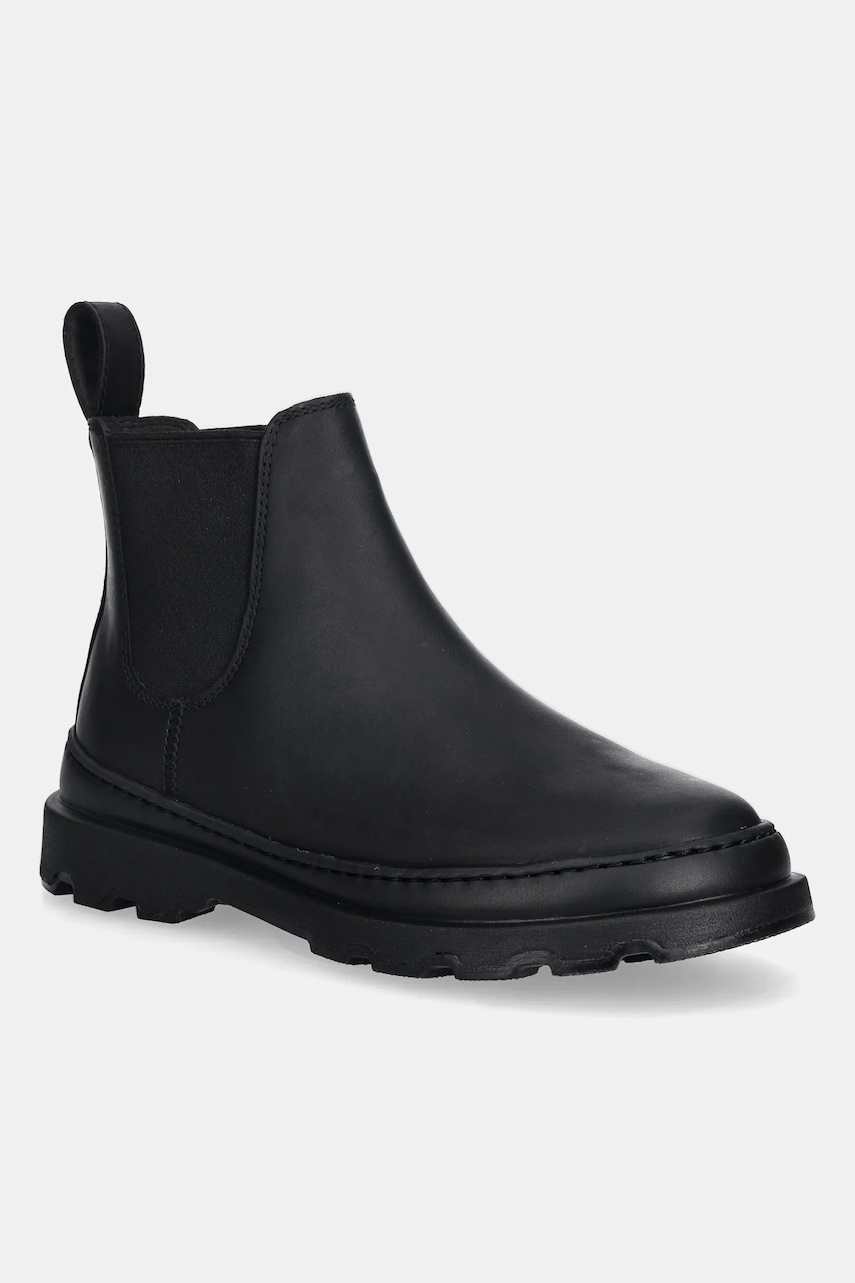 Camper ghete chelsea de piele Brutus+ culoarea negru, cu toc plat, K400818-001