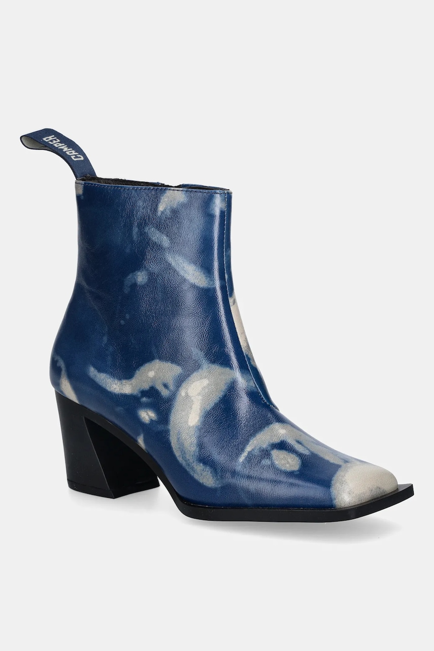 Camper cizme de piele Karole culoarea bleumarin, cu toc drept, K400831-002