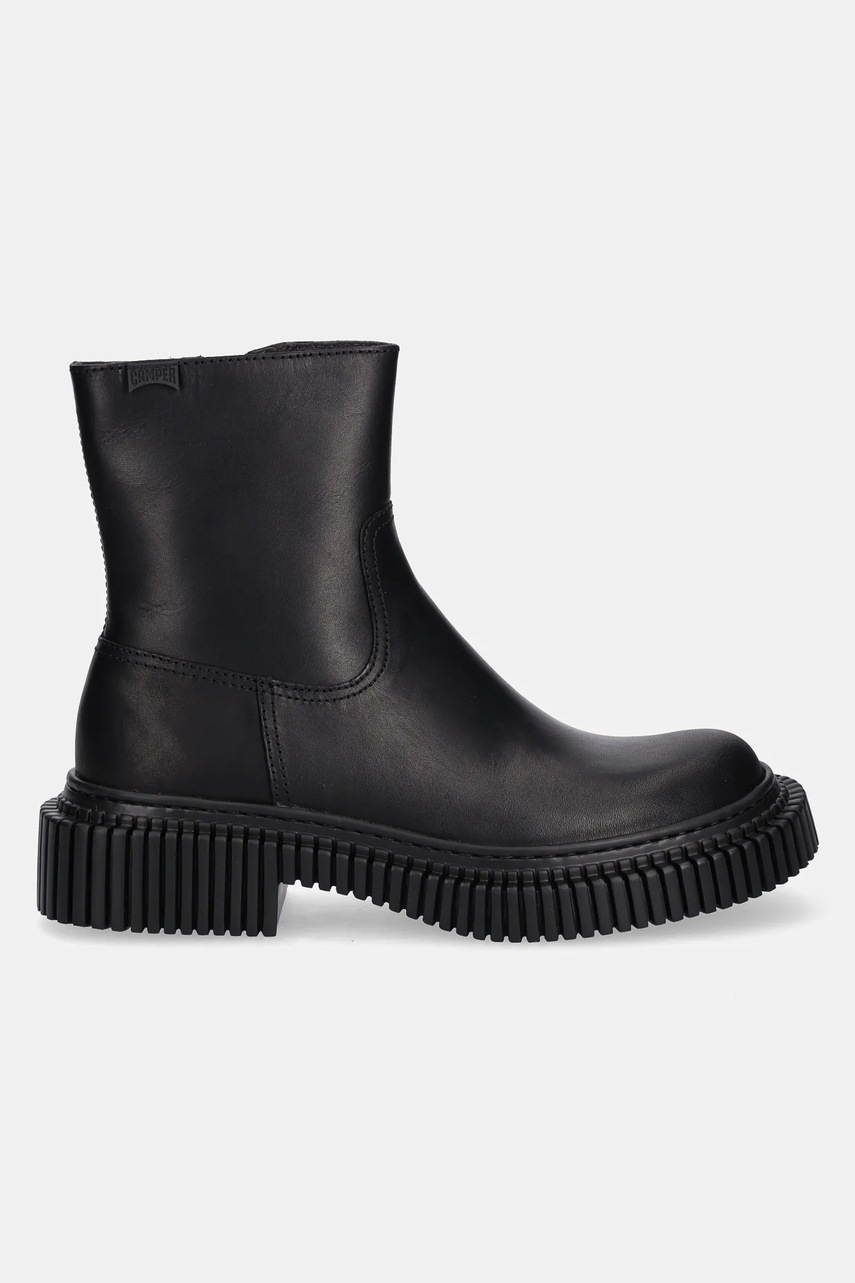 Кожаные полусапожки Camper Pix Berlin цвет чёрный на плоском ходу K400809-001