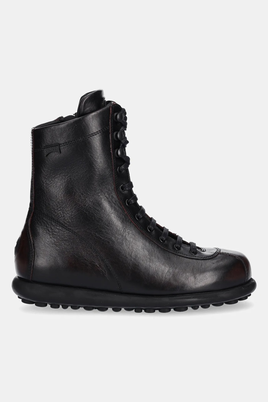 Кожаные полусапожки Camper Pelotas Ariel цвет чёрный на плоском ходу 44695-089