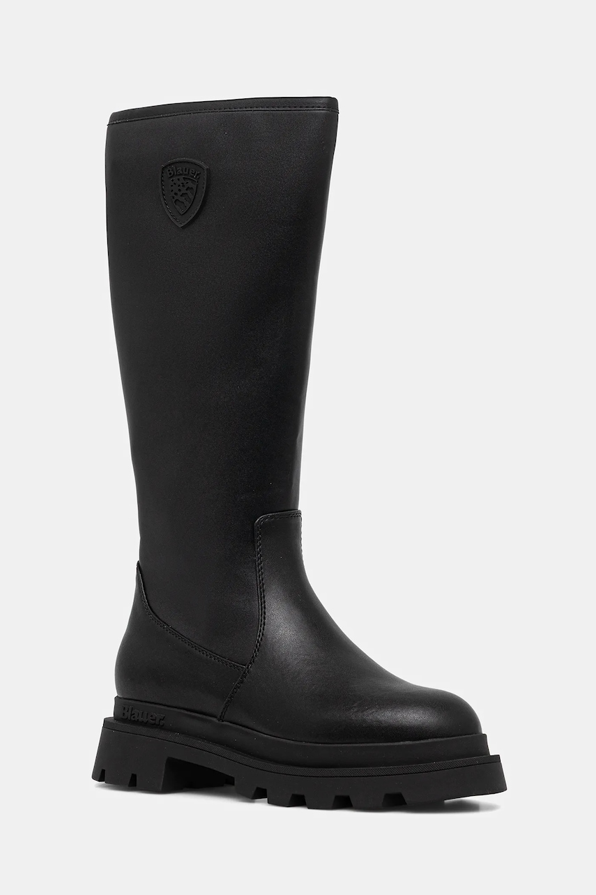 Blauer cizme KIMMEL culoarea negru, cu toc plat, F5KIMMEL01/LEP