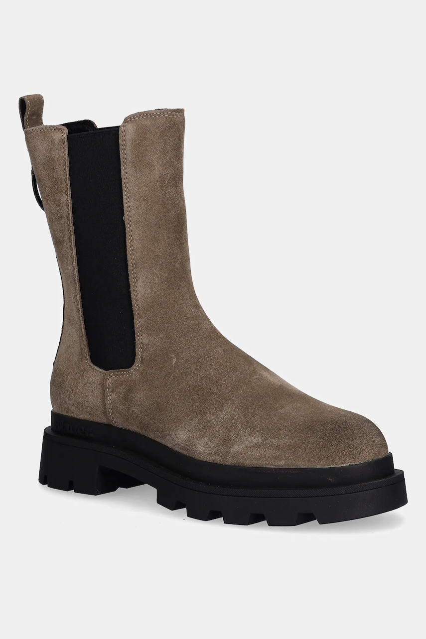 Blauer botine din piele întoarsă KIMMEL culoarea bej, cu platformă, F5KIMMEL08/SUE