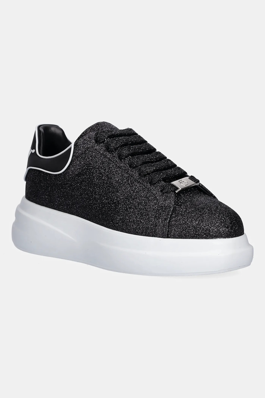 Philipp Plein sneakers Lo-Top culoarea negru, WSC2774.PTE003N.02