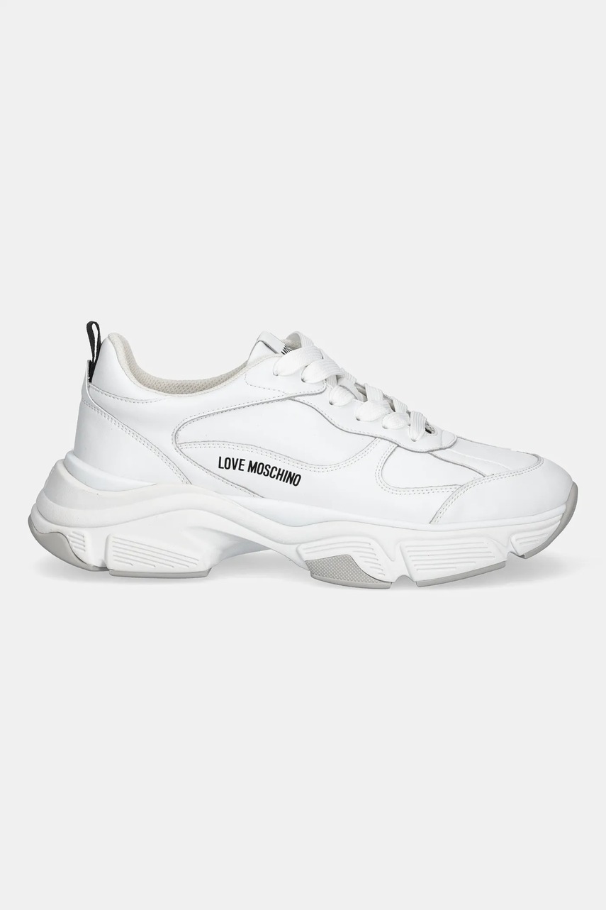Кожаные кроссовки Love Moschino цвет белый JA15246G1NIA0100