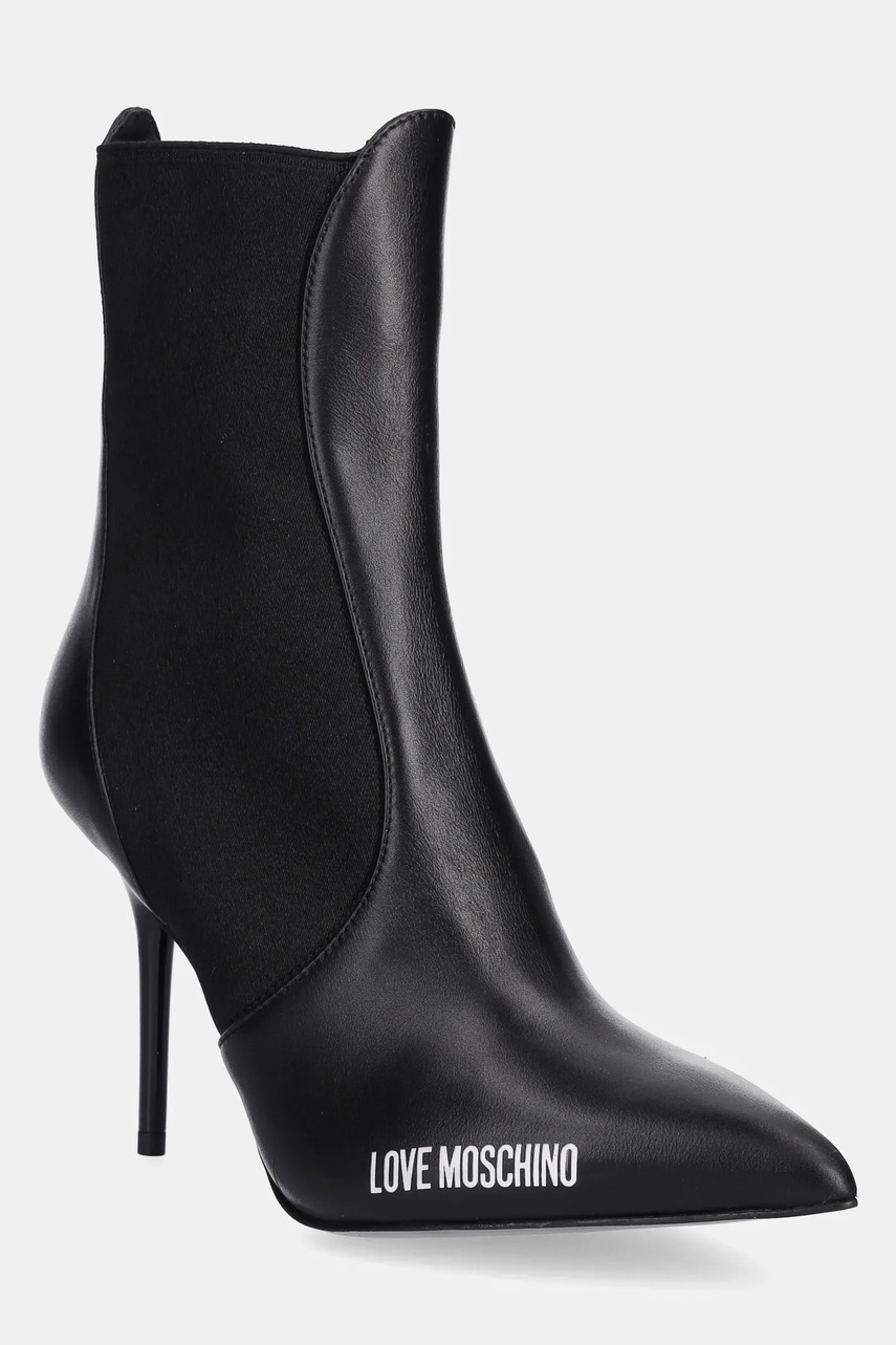 Love Moschino botine culoarea negru, cu toc cui, JA21059G1NIA0000