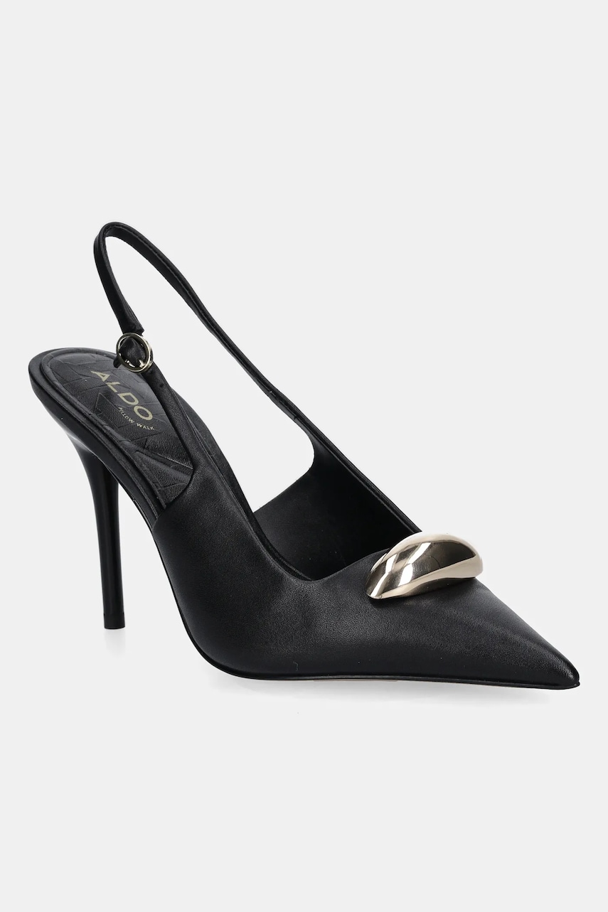 Aldo stilettos de piele CAMBERLEY culoarea negru, 14053624