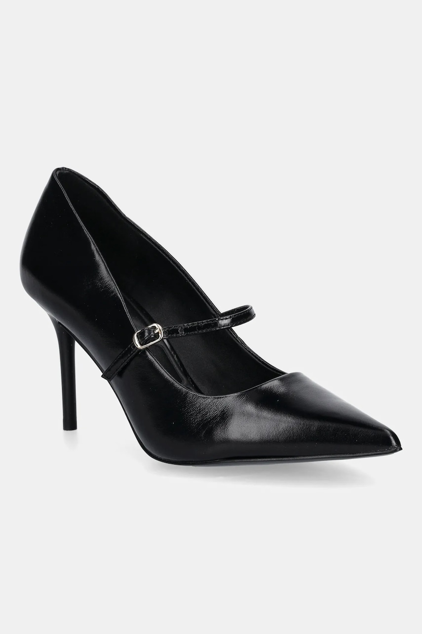 Aldo stilettos de piele ELEDELADAR culoarea negru, 14053566