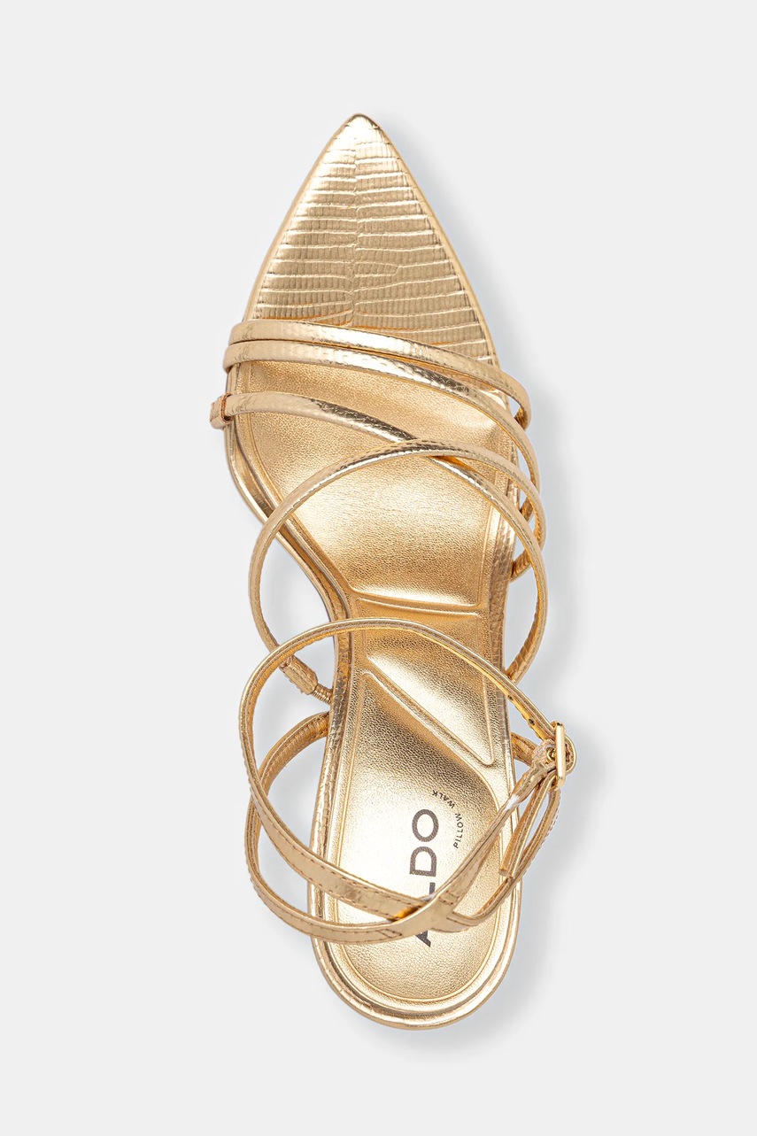 Πέδιλα Aldo SOLANIA χρώμα: χρυσαφί, 14054645 φωτογραφία