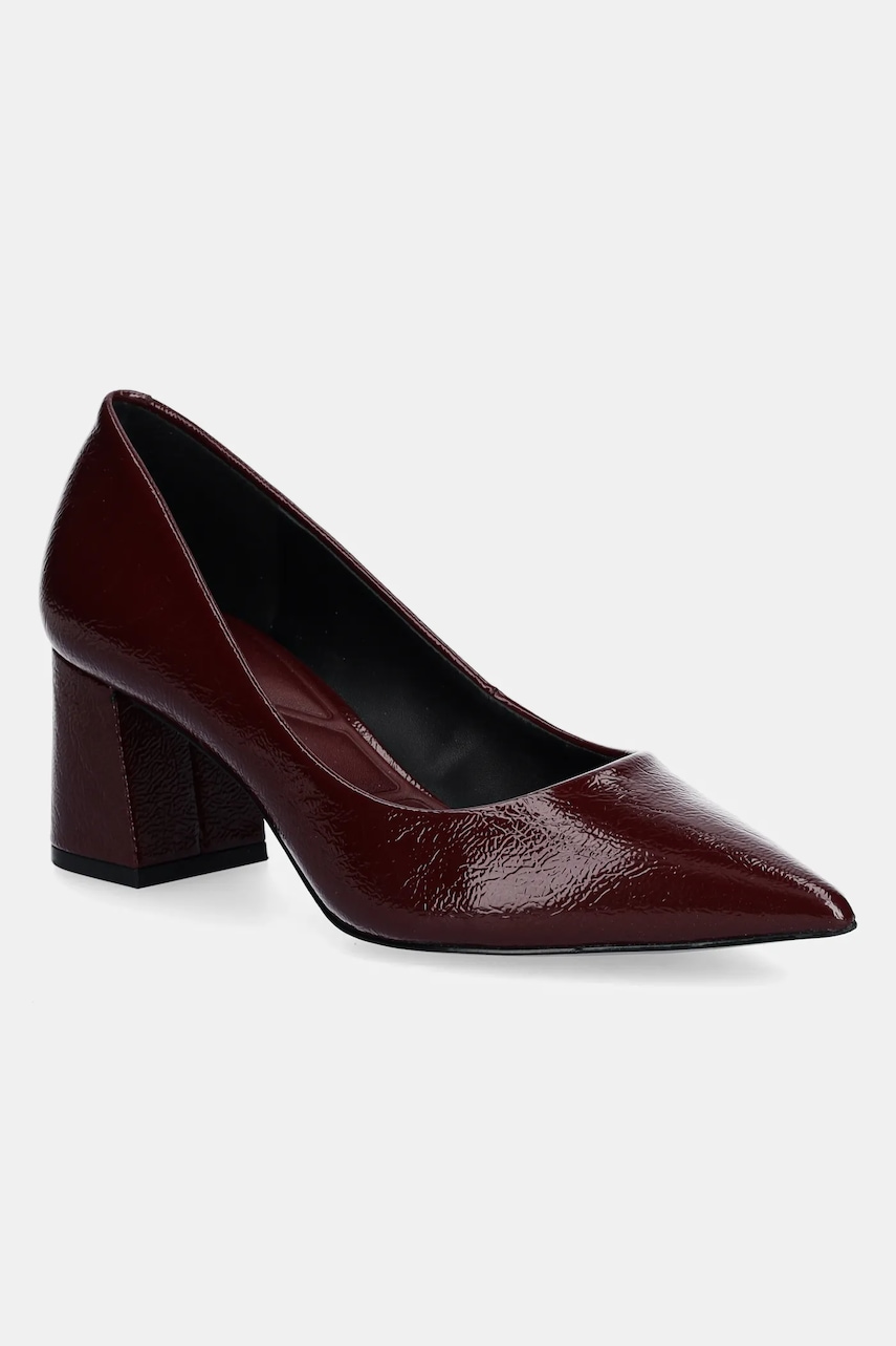 Aldo pantofi de piele YBALELIN culoarea bordo, cu toc drept, 14055461