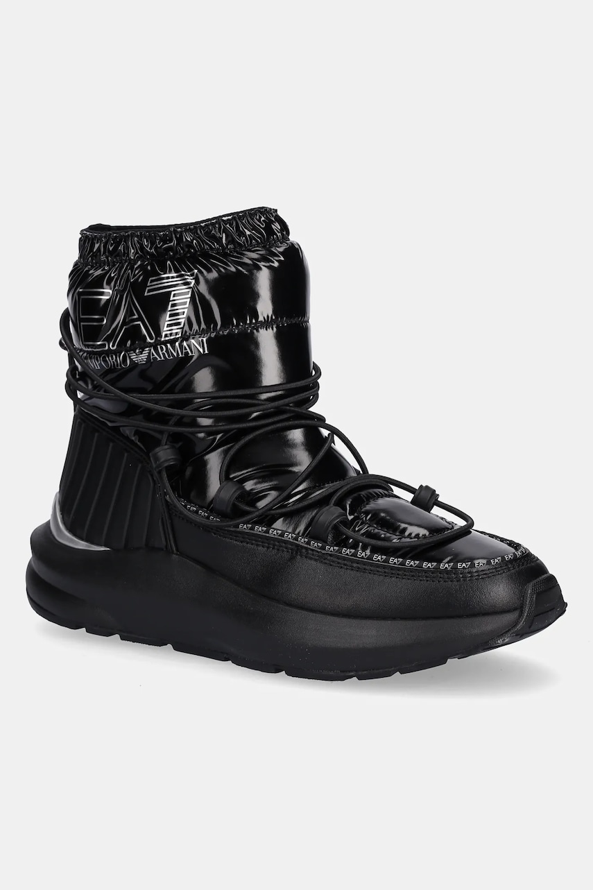 EA7 Emporio Armani cizme de iarnă culoarea negru, AF18570.7X000328