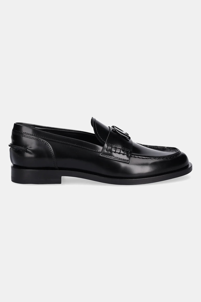 Кожаные мокасины MSGM цвет чёрный на плоском ходу 3941MDS152 954 Кожаные мокасины MSGM цвет чёрный на плоском ходу 3941MDS152 954