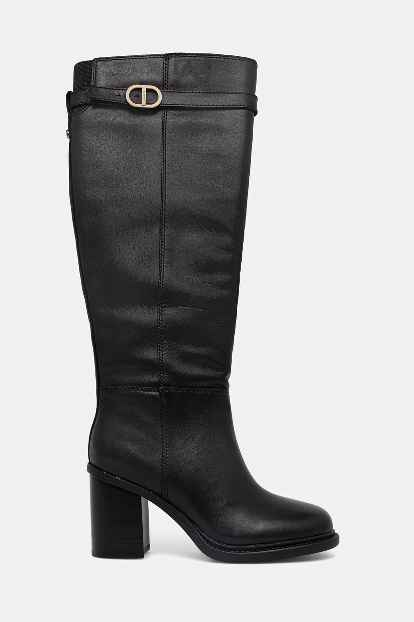 Кожаные сапоги Aldo CURCULIOS цвет чёрный каблук кирпичик 14114970