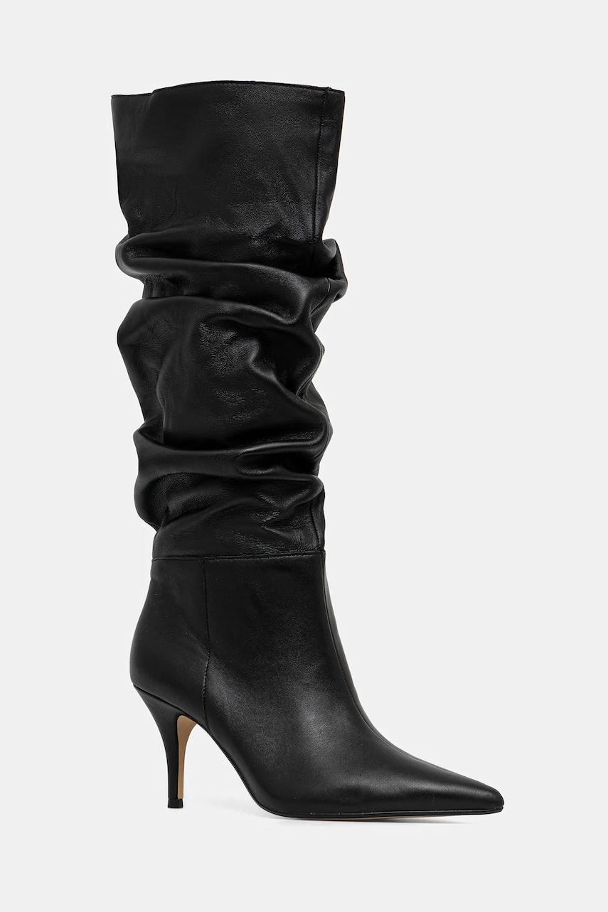 Aldo ghete de piele KIMMIA culoarea negru, cu toc cui, 14116719