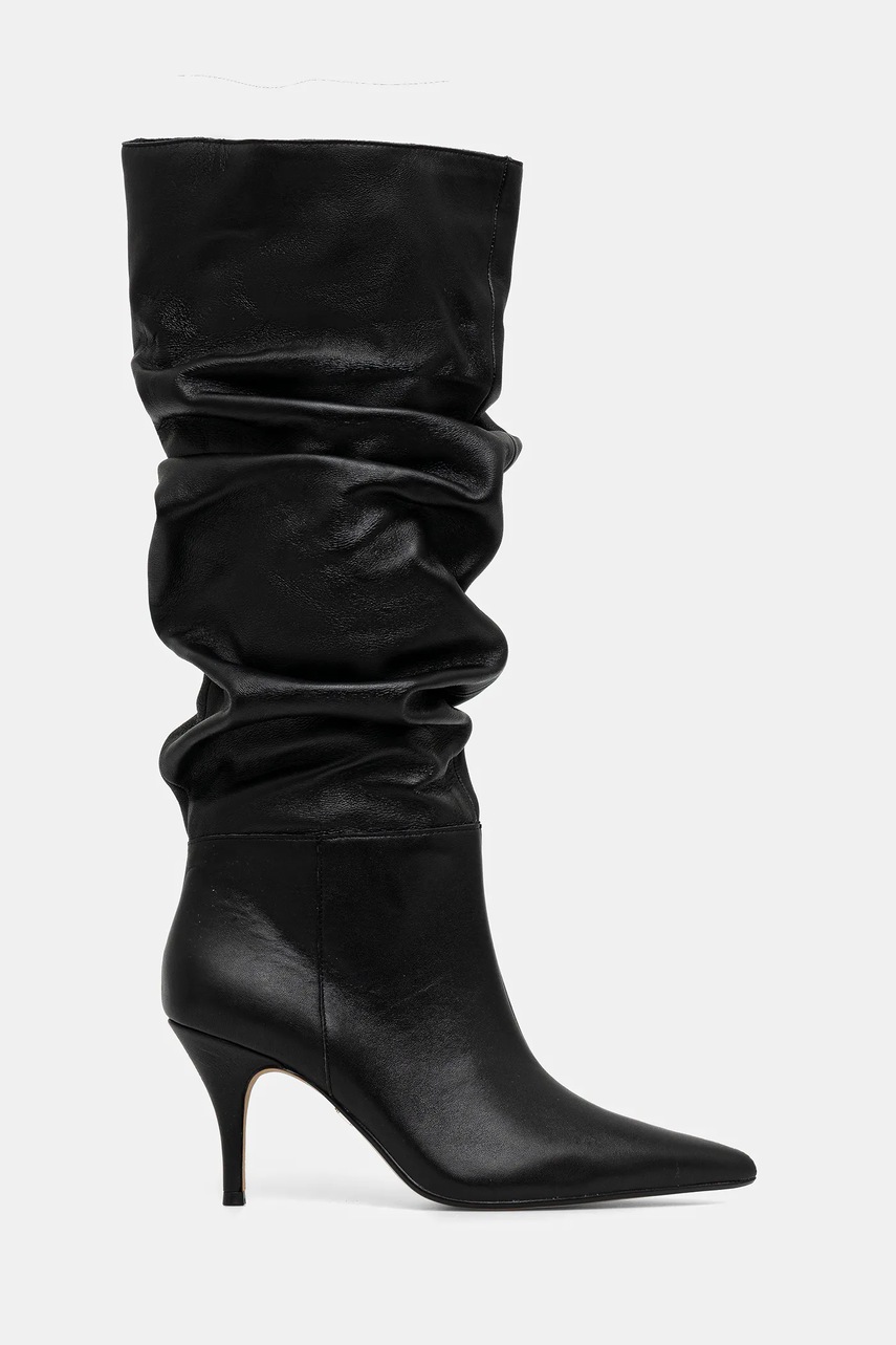 Кожаные сапоги Aldo KIMMIA цвет чёрный на шпильке 14116719