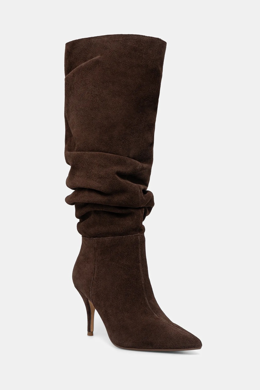 Aldo cizme din piele întoarsă KIMMIA culoarea maro, cu toc cui, 14166953