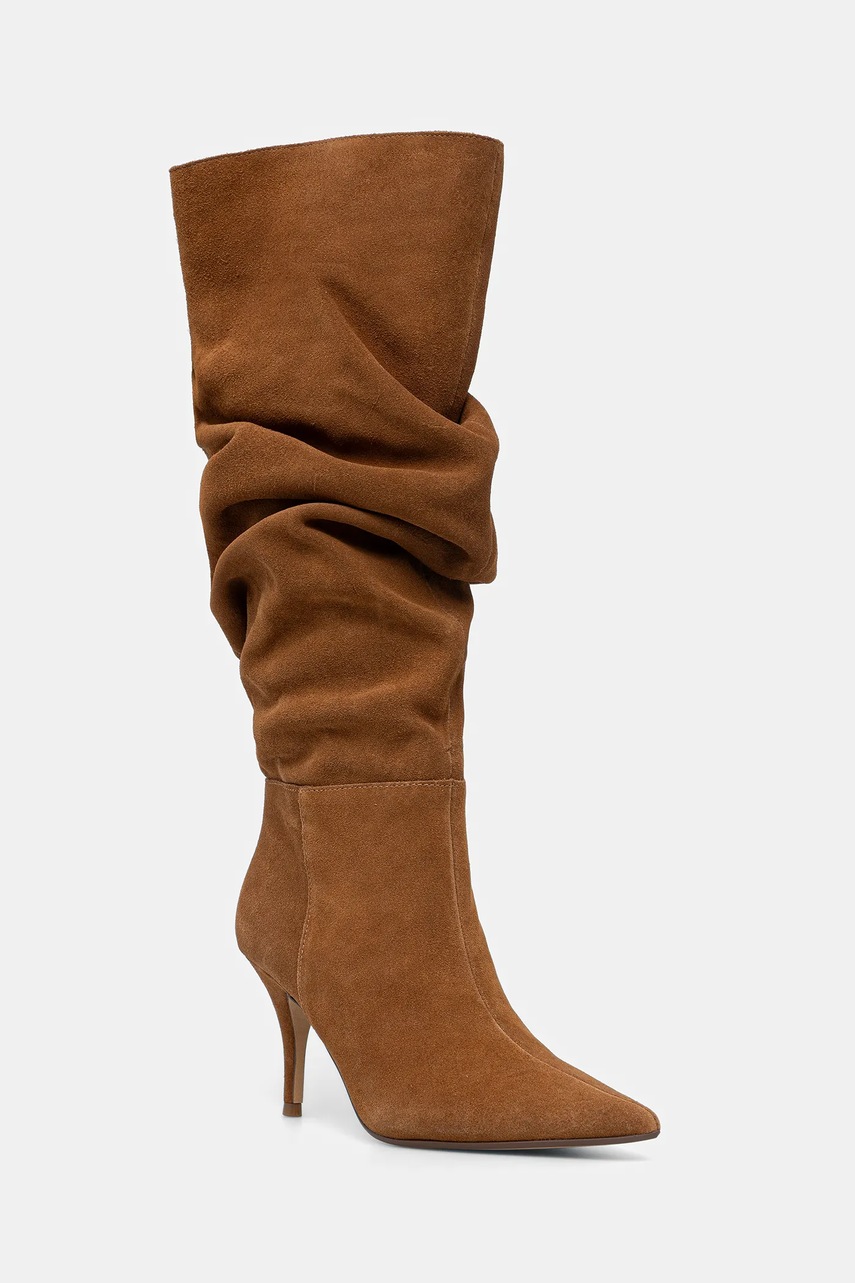 Aldo cizme din piele întoarsă KIMMIA culoarea maro, cu toc cui, 14166954