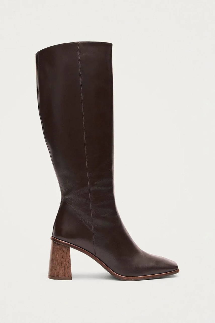Alohas ghete de piele East culoarea maro, cu toc drept, BTWEC1-30